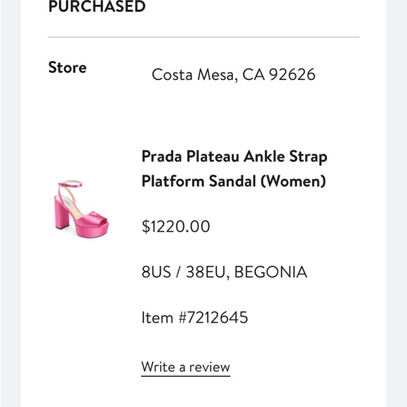 NWT Pink Satin Prada Platform Sandals - Picture 8 of 8